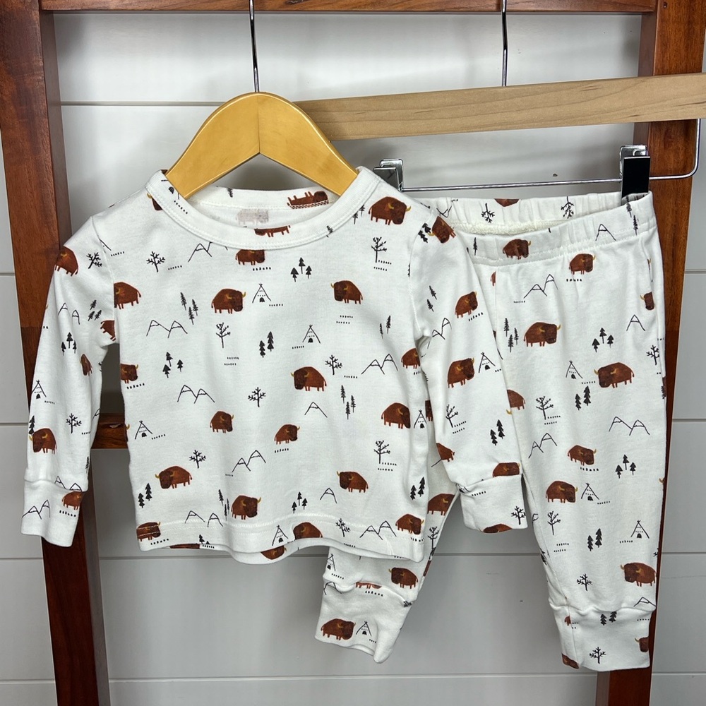 Mac + Moon Kids Pajamas with Adorable Buffalo Print